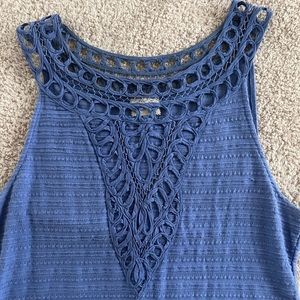 Anthropologie x 9-H15 STCL | Sleeveless Ribbed Top with Crochet Detail